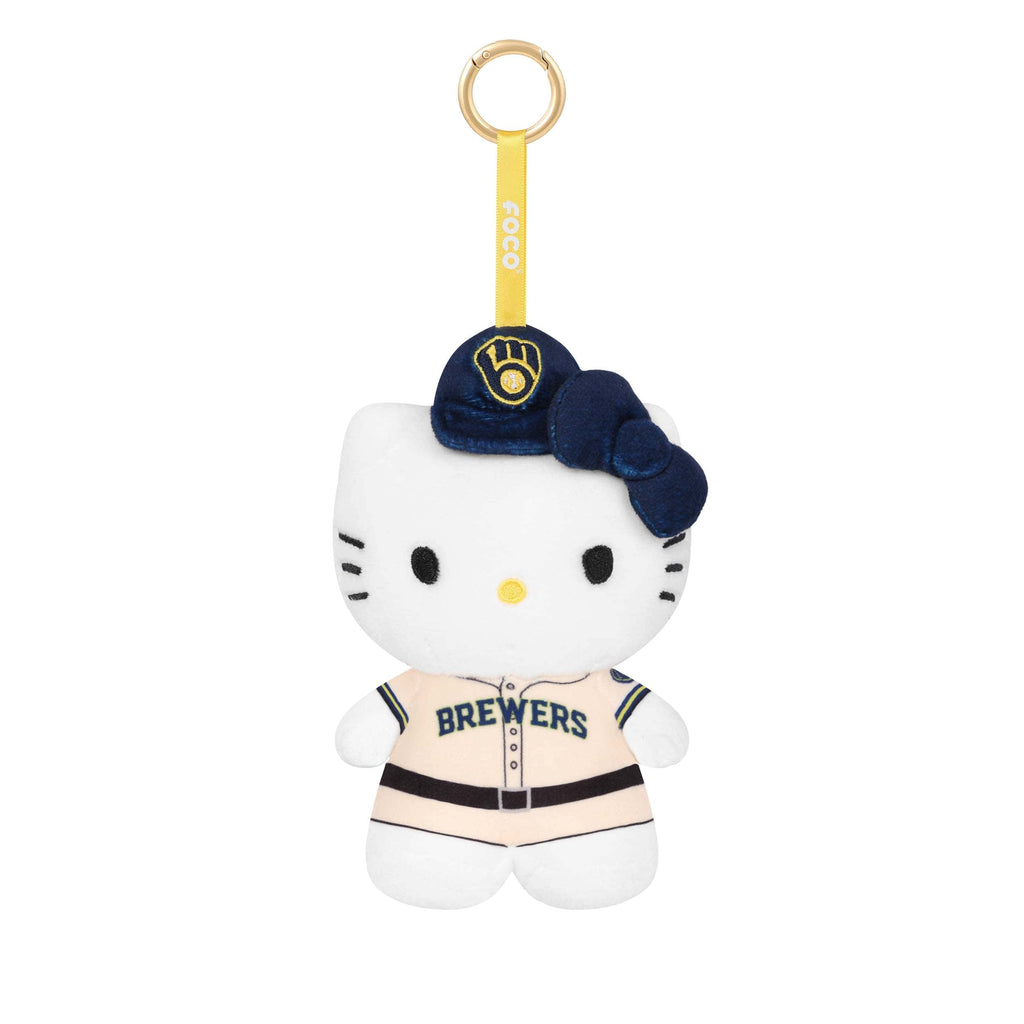 Milwaukee Brewers Plush Hello Kitty® Bag Charm Keychain