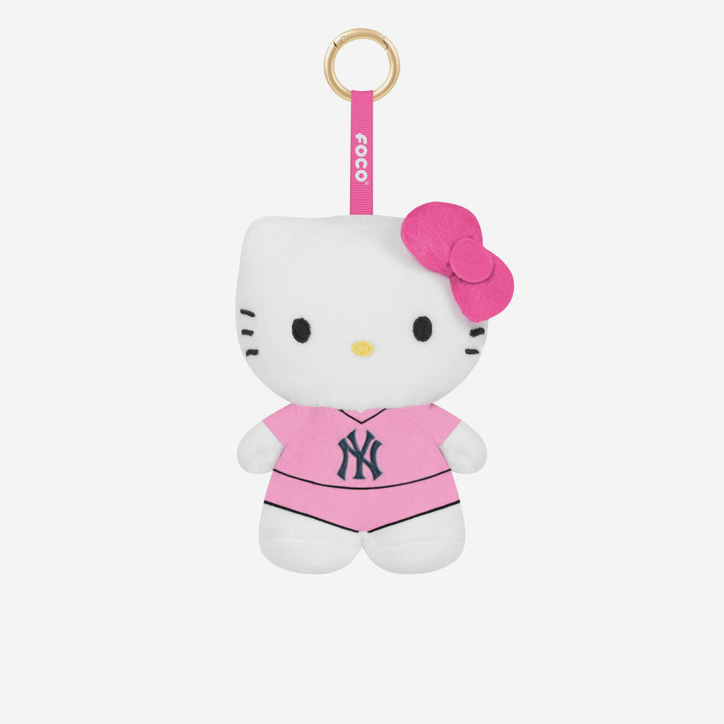 New York Yankees Plush Hello Kitty® Pink Bag Charm Keychain FOCO - FOCO.com