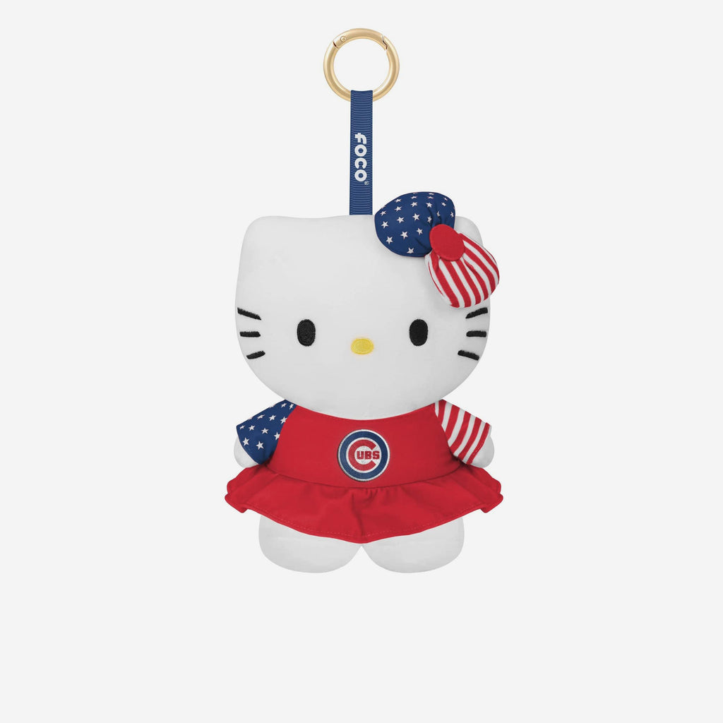 Chicago Cubs Americana Plush Hello Kitty® Bag Charm Keychain FOCO - FOCO.com