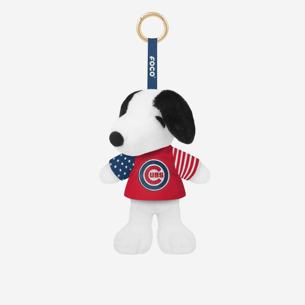 Chicago Cubs Americana Plush Snoopy Peanuts Bag Charm Keychain FOCO - FOCO.com