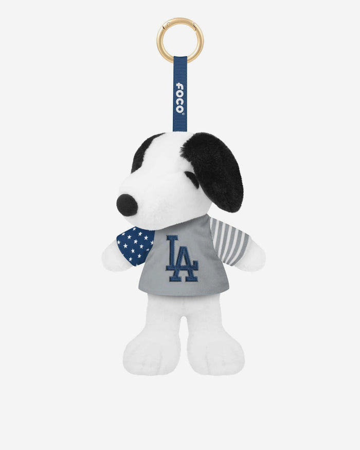 Los Angeles Dodgers Americana Plush Snoopy Peanuts Bag Charm Keychain FOCO - FOCO.com