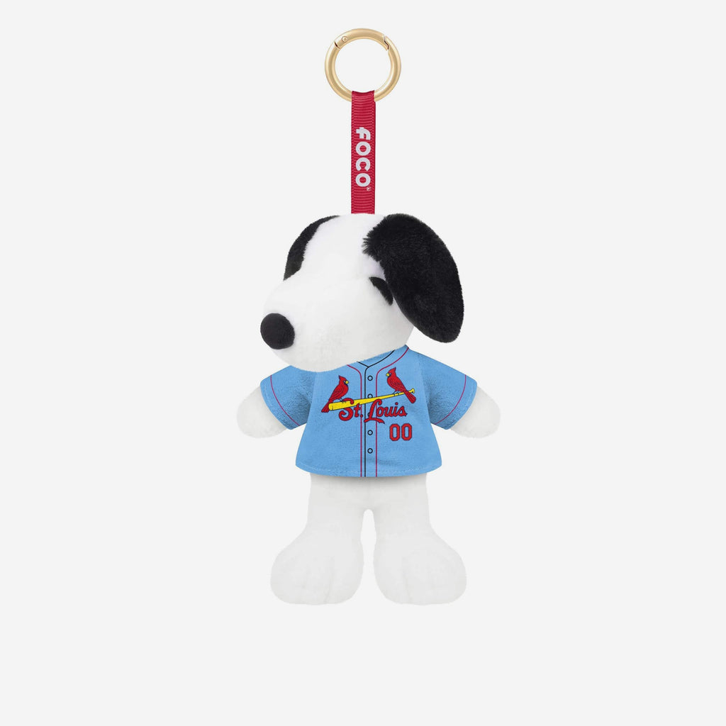 St Louis Cardinals Plush Snoopy Peanuts Bag Charm Keychain FOCO - FOCO.com