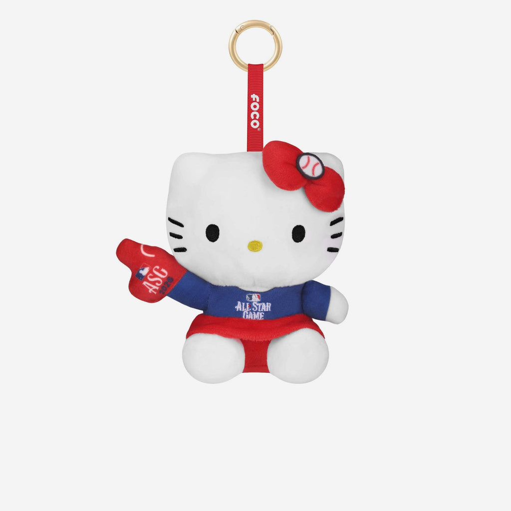 2026 MLB All Star Plush Hello Kitty® Bag Charm Keychain FOCO - FOCO.com