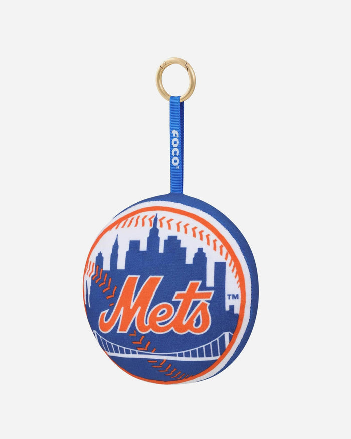 New York Mets Plush Team Logo Bag Charm Keychain FOCO - FOCO.com