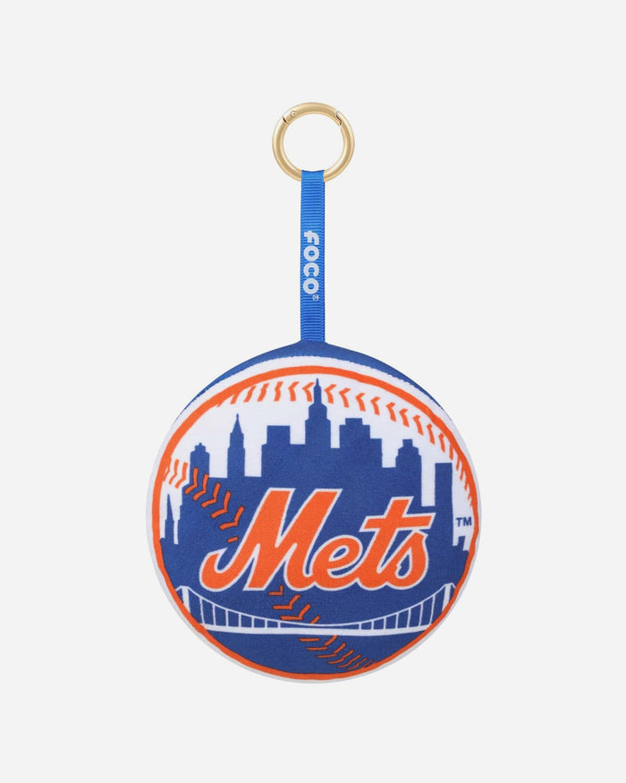 New York Mets Plush Team Logo Bag Charm Keychain FOCO - FOCO.com