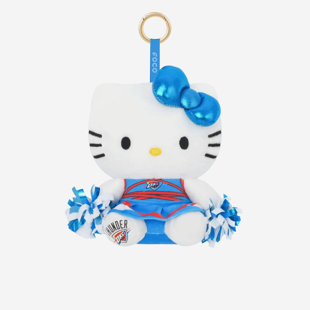Oklahoma City Thunder Plush Hello Kitty® Cheerleader Bag Charm Keychain FOCO - FOCO.com