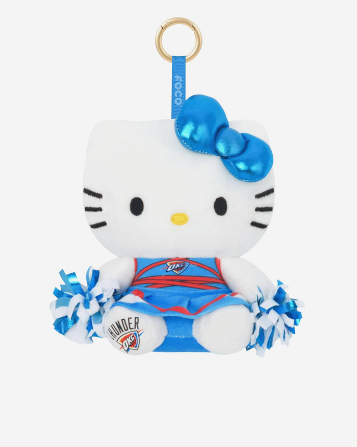 Oklahoma City Thunder Plush Hello Kitty® Cheerleader Bag Charm Keychain FOCO - FOCO.com