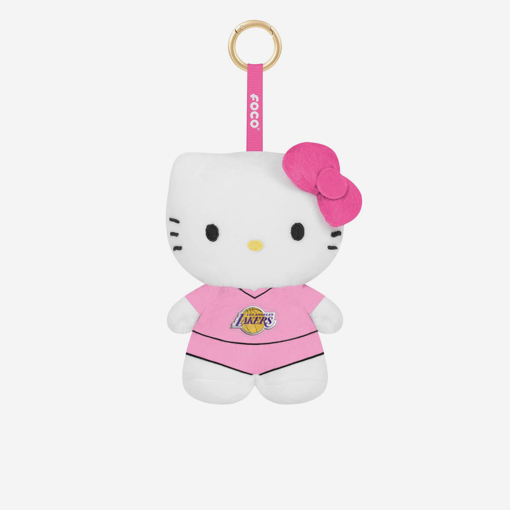 Los Angeles Lakers Plush Hello Kitty® Pink Bag Charm Keychain FOCO - FOCO.com