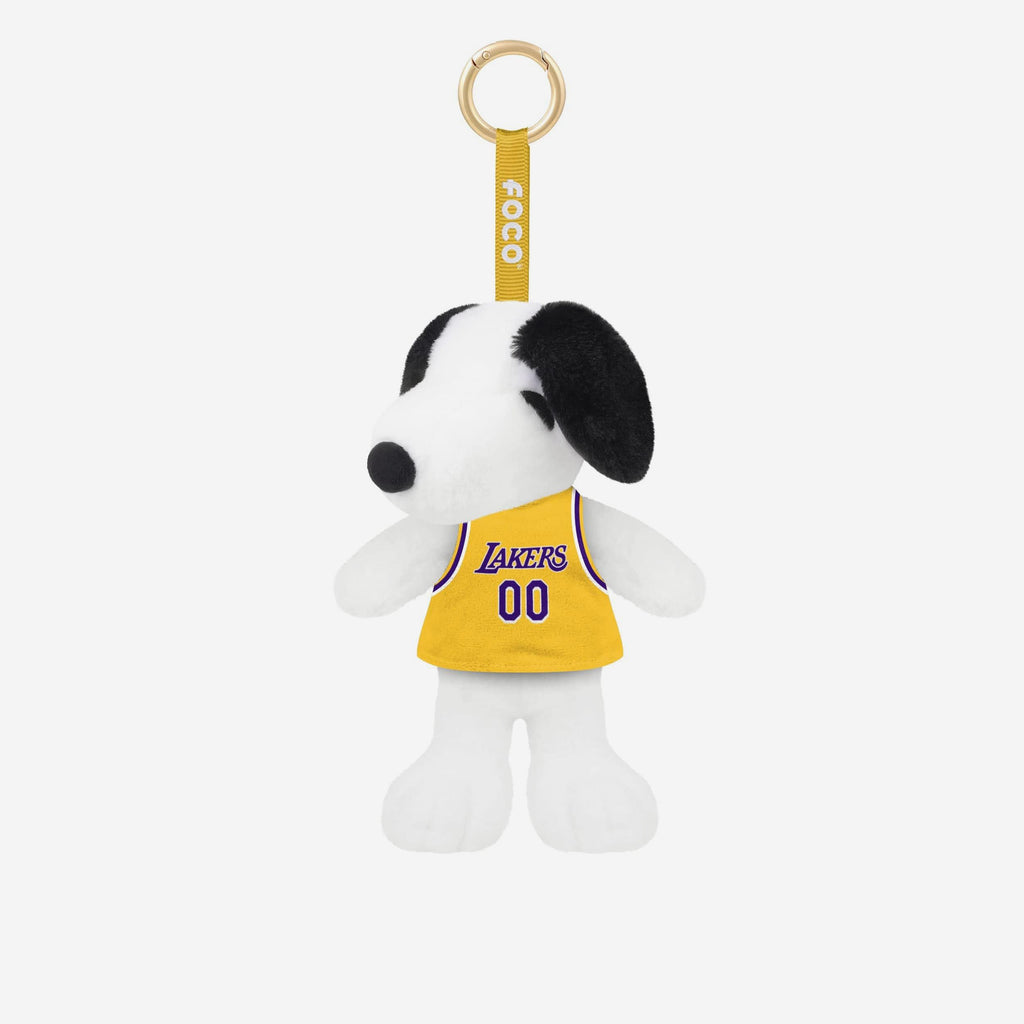 Los Angeles Lakers Plush Snoopy Peanuts Bag Charm Keychain FOCO - FOCO.com