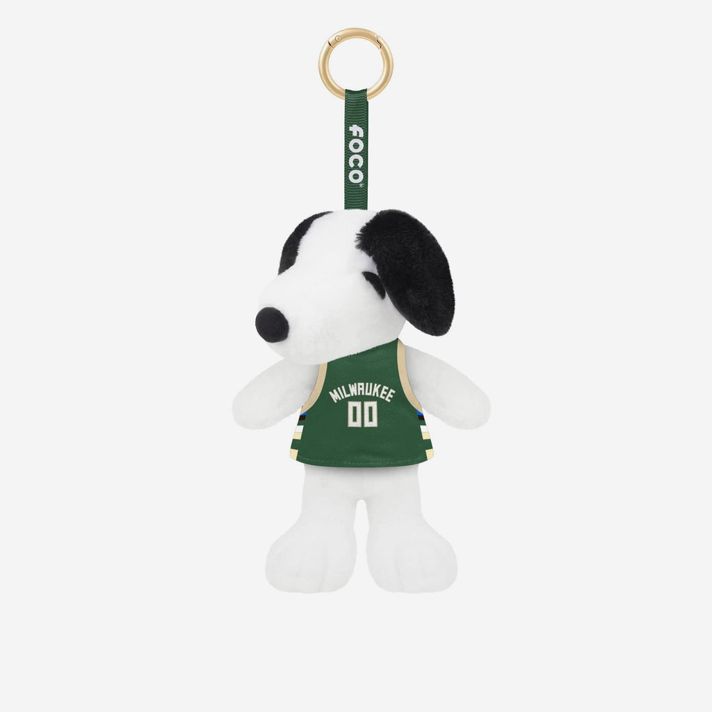 Milwaukee Bucks Plush Snoopy Peanuts Bag Charm Keychain FOCO - FOCO.com