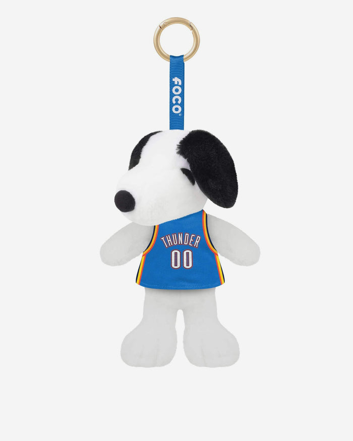 Oklahoma City Thunder Plush Snoopy Peanuts Bag Charm Keychain