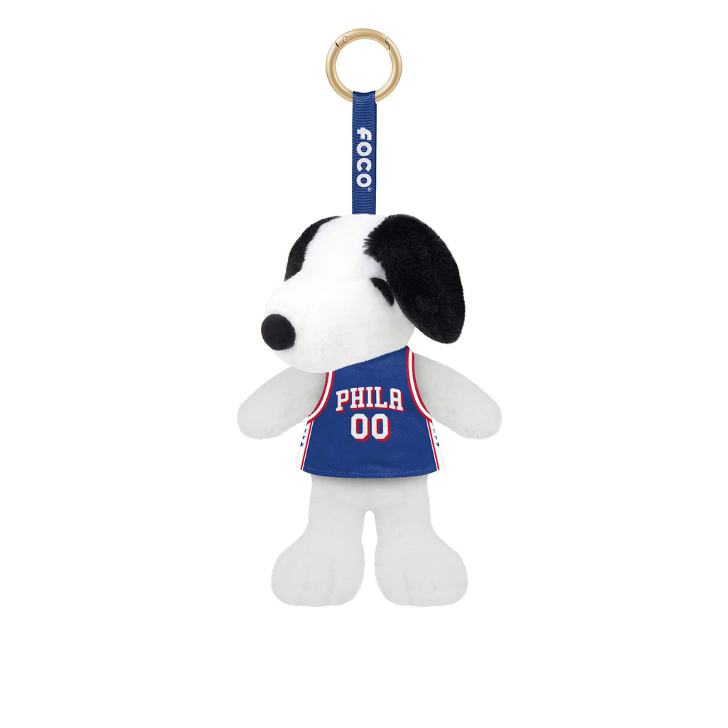 Philadelphia 76ers Plush Snoopy Peanuts Bag Charm Keychain