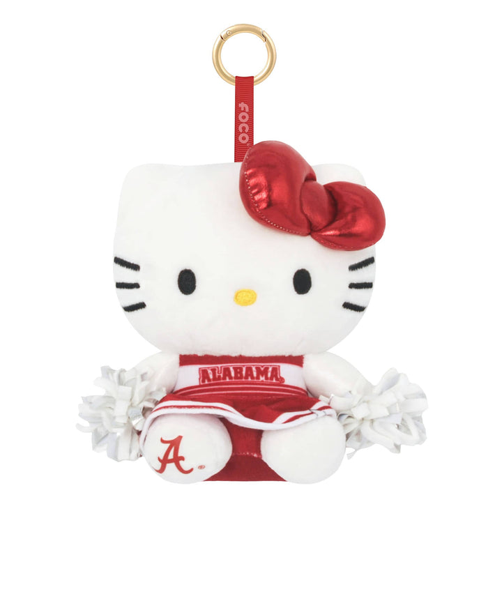 Alabama Crimson Tide Plush Hello Kitty® Cheerleader Bag Charm Keychain FOCO - FOCO.com