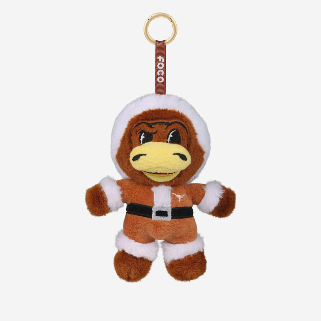 Texas Longhorns Plush Mascot Santa Bag Charm Keychain FOCO - FOCO.com