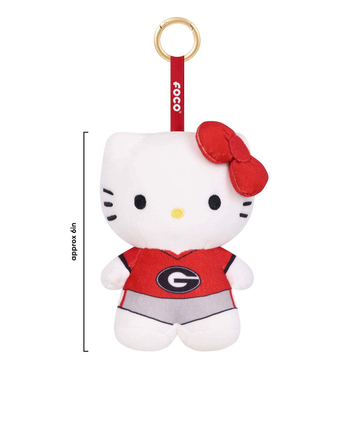 Georgia Bulldogs Plush Hello Kitty® Bag Charm Keychain