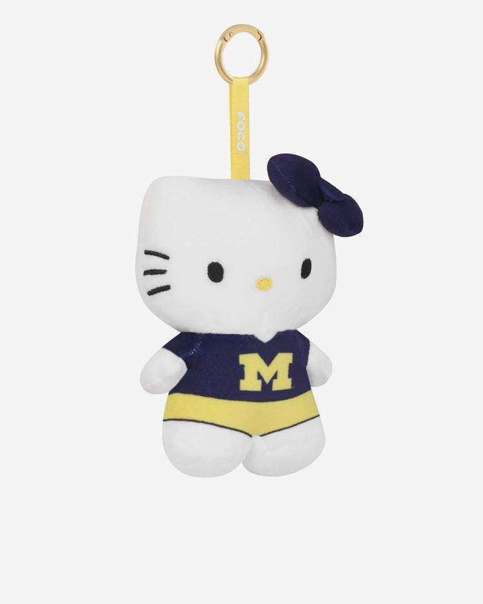 Michigan Wolverines Plush Hello Kitty® Bag Charm Keychain FOCO - FOCO.com