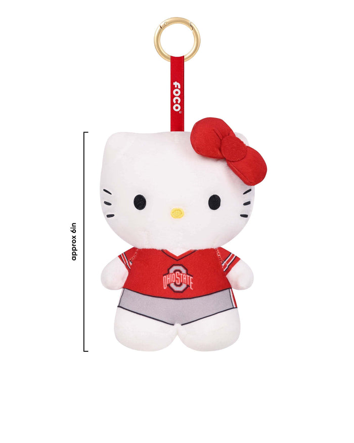 Ohio State Buckeyes Plush Hello Kitty® Bag Charm Keychain