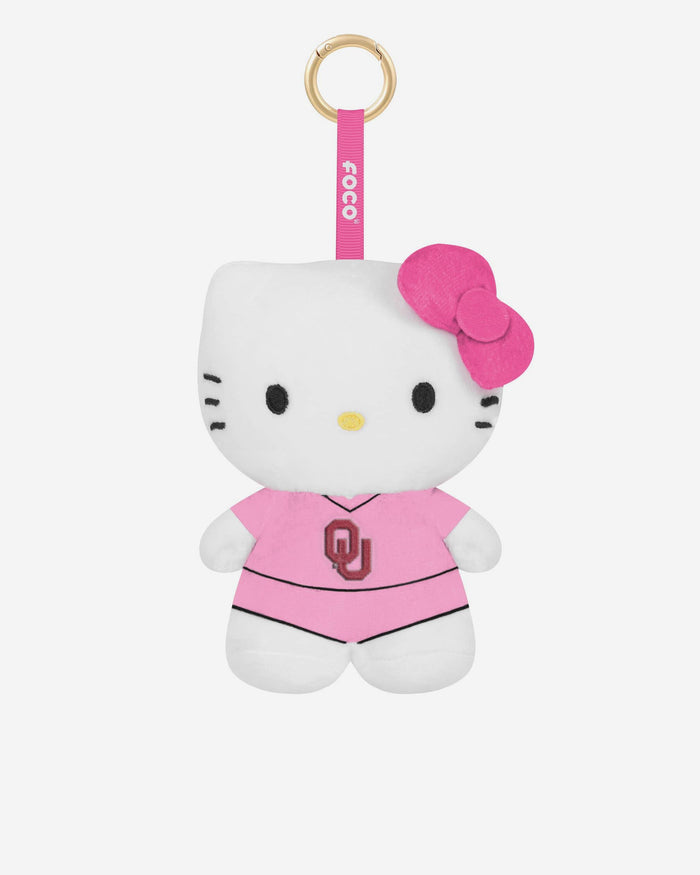 Oklahoma Sooners Plush Hello Kitty® Pink Bag Charm Keychain FOCO - FOCO.com
