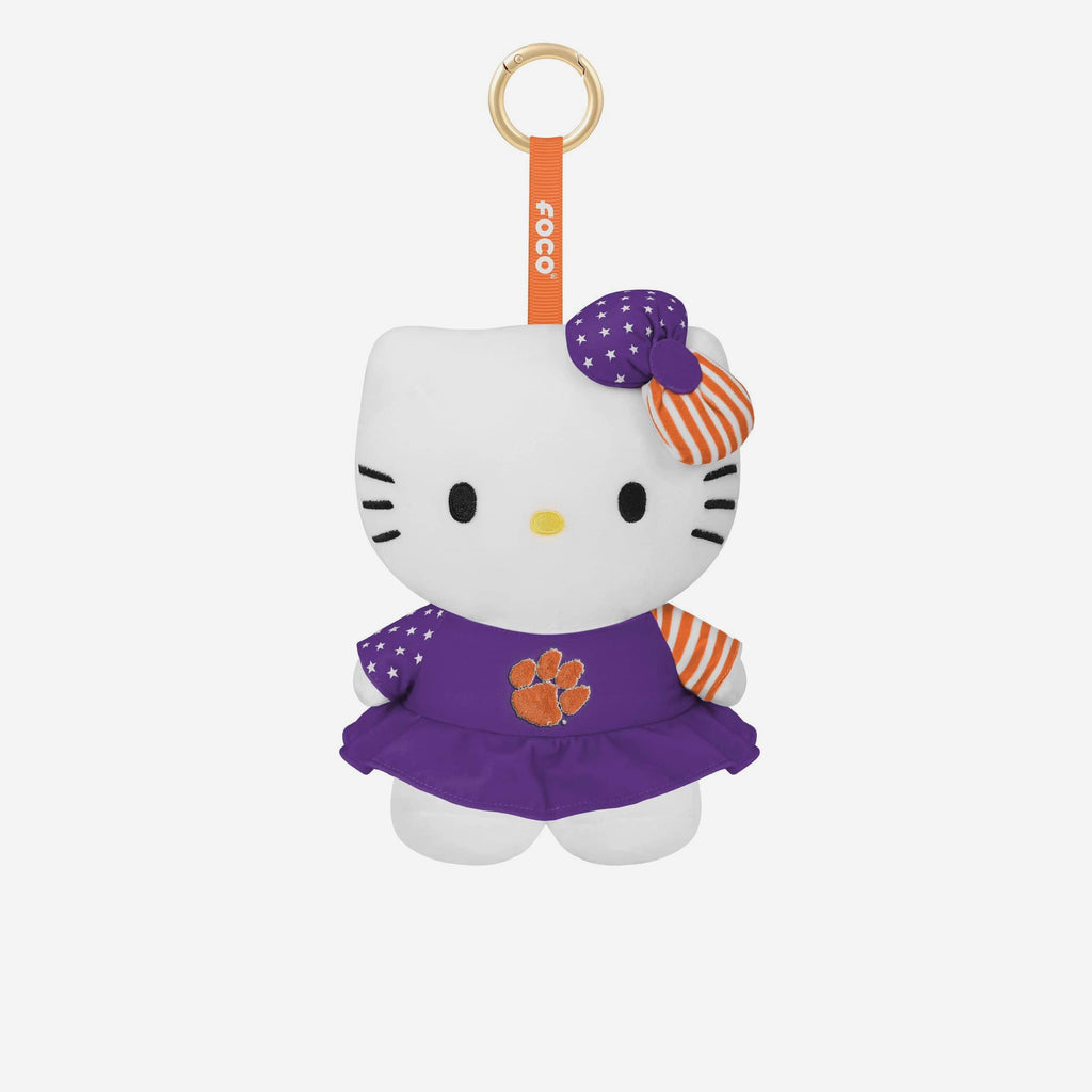 Clemson Tigers Americana Plush Hello Kitty® Bag Charm Keychain FOCO - FOCO.com