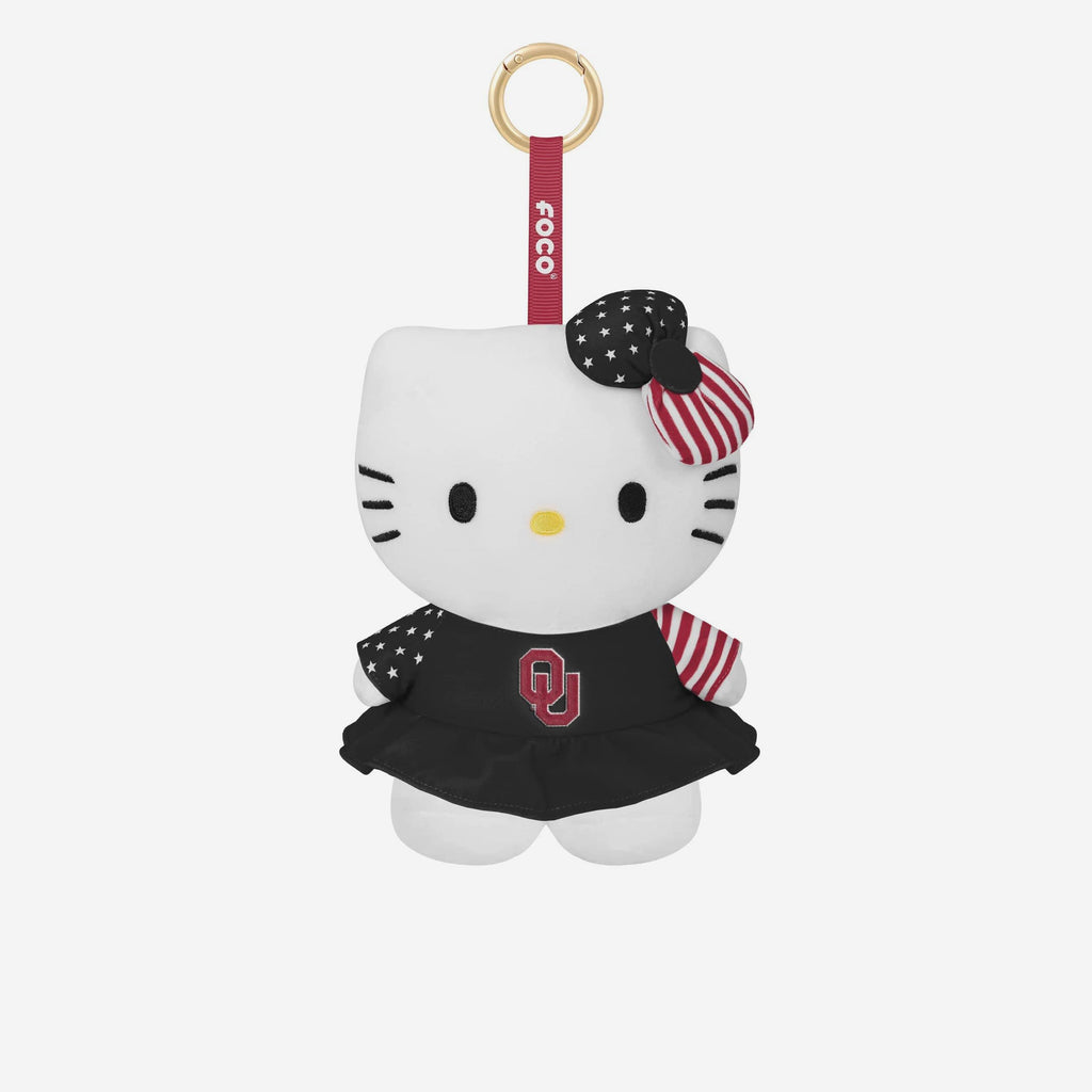 Oklahoma Sooners Americana Plush Hello Kitty® Bag Charm Keychain FOCO - FOCO.com