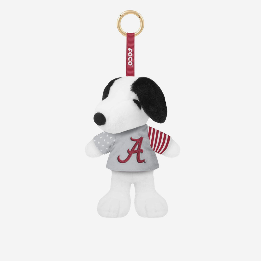Alabama Crimson Tide Americana Plush Snoopy Peanuts Bag Charm Keychain FOCO - FOCO.com