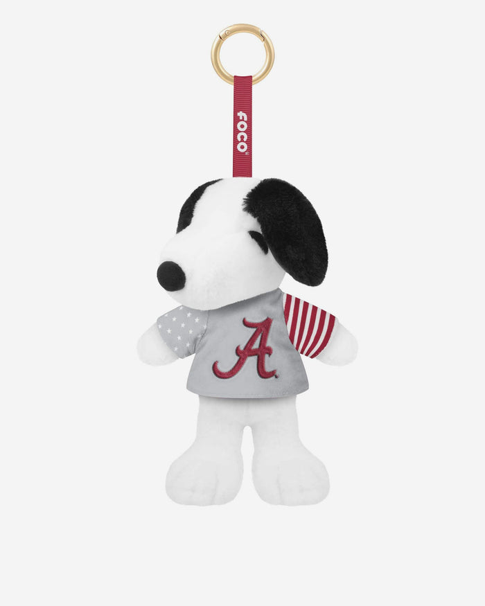 Alabama Crimson Tide Americana Plush Snoopy Peanuts Bag Charm Keychain FOCO - FOCO.com