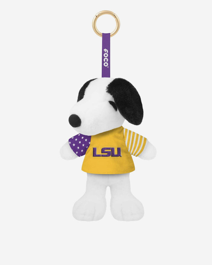 LSU Tigers Americana Plush Snoopy Peanuts Bag Charm Keychain FOCO - FOCO.com