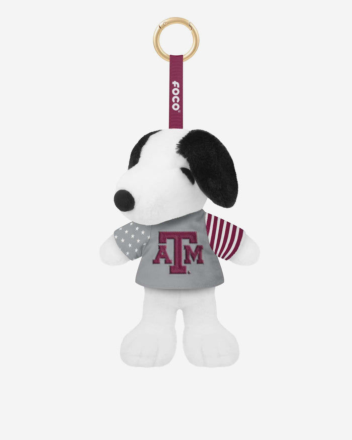 Texas A&M Aggies Americana Plush Snoopy Peanuts Bag Charm Keychain FOCO - FOCO.com