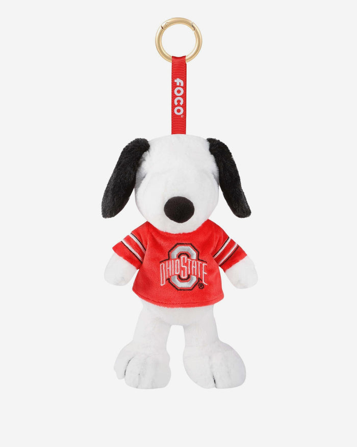 Ohio State Buckeyes Plush Snoopy Peanuts Bag Charm Keychain FOCO - FOCO.com
