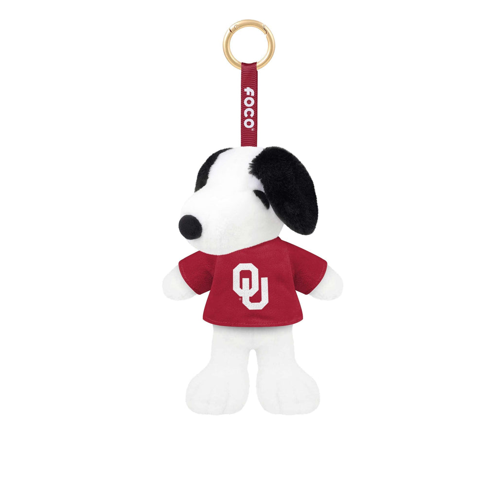 Oklahoma Sooners Plush Snoopy Peanuts Bag Charm Keychain