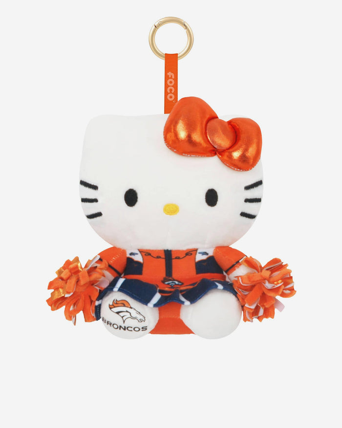 Denver Broncos Plush Hello Kitty® Cheerleader Bag Charm Keychain FOCO - FOCO.com