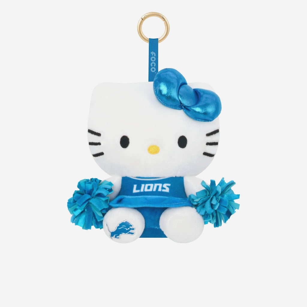 Detroit Lions Plush Hello Kitty® Cheerleader Bag Charm Keychain FOCO - FOCO.com