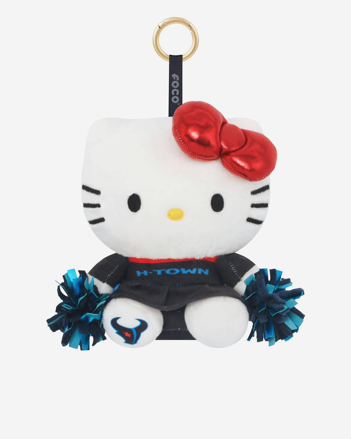 Houston Texans Plush Hello Kitty® Cheerleader Bag Charm Keychain FOCO - FOCO.com