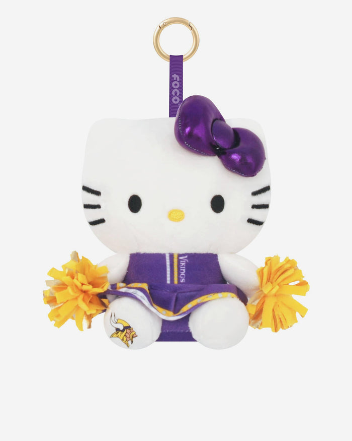 Minnesota Vikings Plush Hello Kitty® Cheerleader Bag Charm Keychain FOCO - FOCO.com