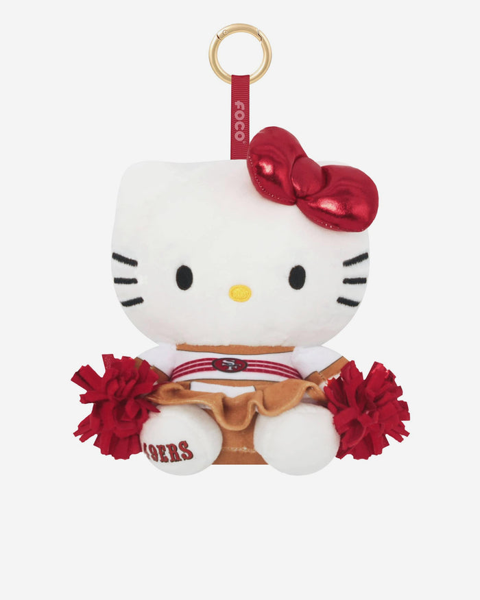 San Francisco 49ers Plush Hello Kitty® Cheerleader Bag Charm Keychain FOCO - FOCO.com