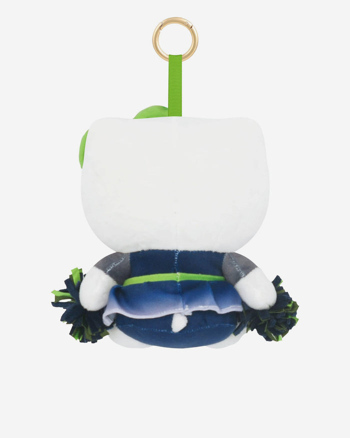 Seattle Seahawks Plush Hello Kitty® Cheerleader Bag Charm Keychain FOCO - FOCO.com