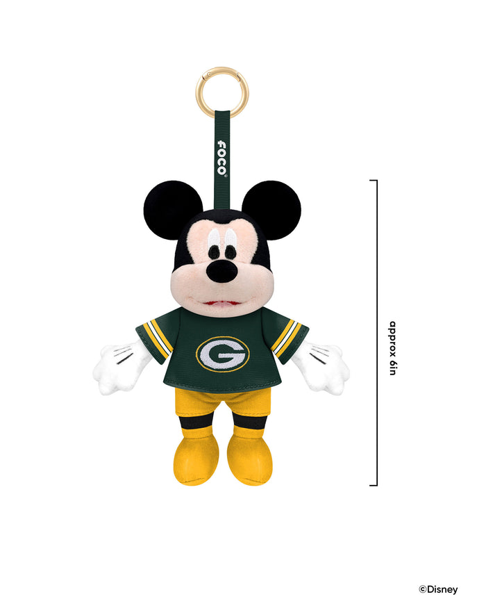 Green Bay Packers Disney Mickey Mouse Clip-On Plush FOCO - FOCO.com