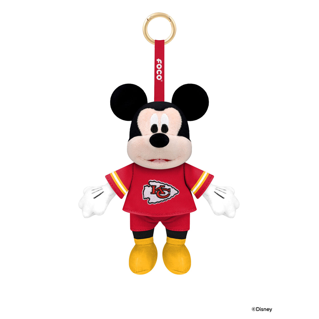 Kansas City Chiefs Disney Mickey Mouse Clip-On Plush FOCO - FOCO.com