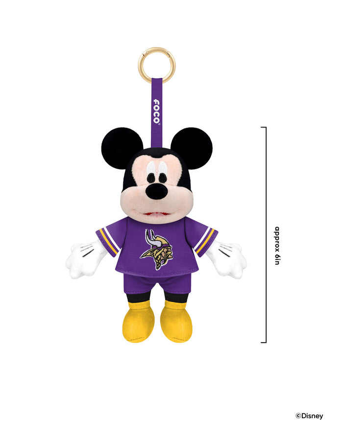 Minnesota Vikings Disney Mickey Mouse Clip-On Plush FOCO - FOCO.com