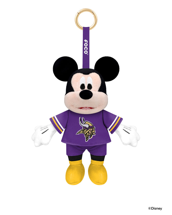 Minnesota Vikings Disney Mickey Mouse Clip-On Plush FOCO - FOCO.com
