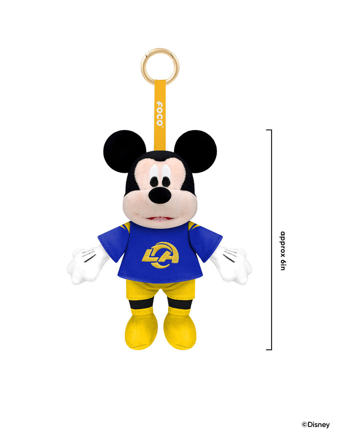 Los Angeles Rams Disney Mickey Mouse Clip-On Plush FOCO - FOCO.com
