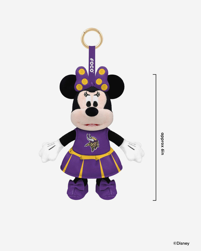 Minnesota Vikings Disney Minnie Mouse Clip-On Plush FOCO - FOCO.com
