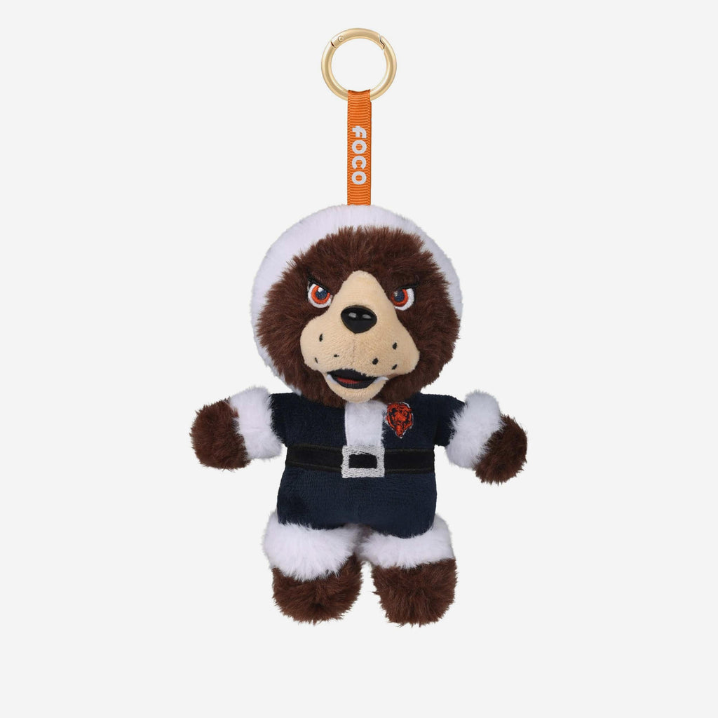 Chicago Bears Plush Mascot Santa Bag Charm Keychain FOCO - FOCO.com