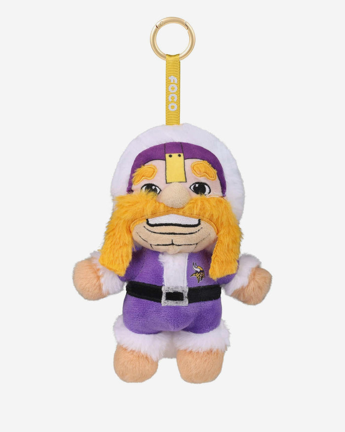 Minnesota Vikings Plush Mascot Santa Bag Charm Keychain FOCO - FOCO.com