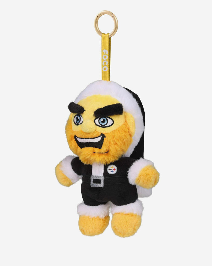 Pittsburgh Steelers Plush Mascot Santa Bag Charm Keychain FOCO - FOCO.com