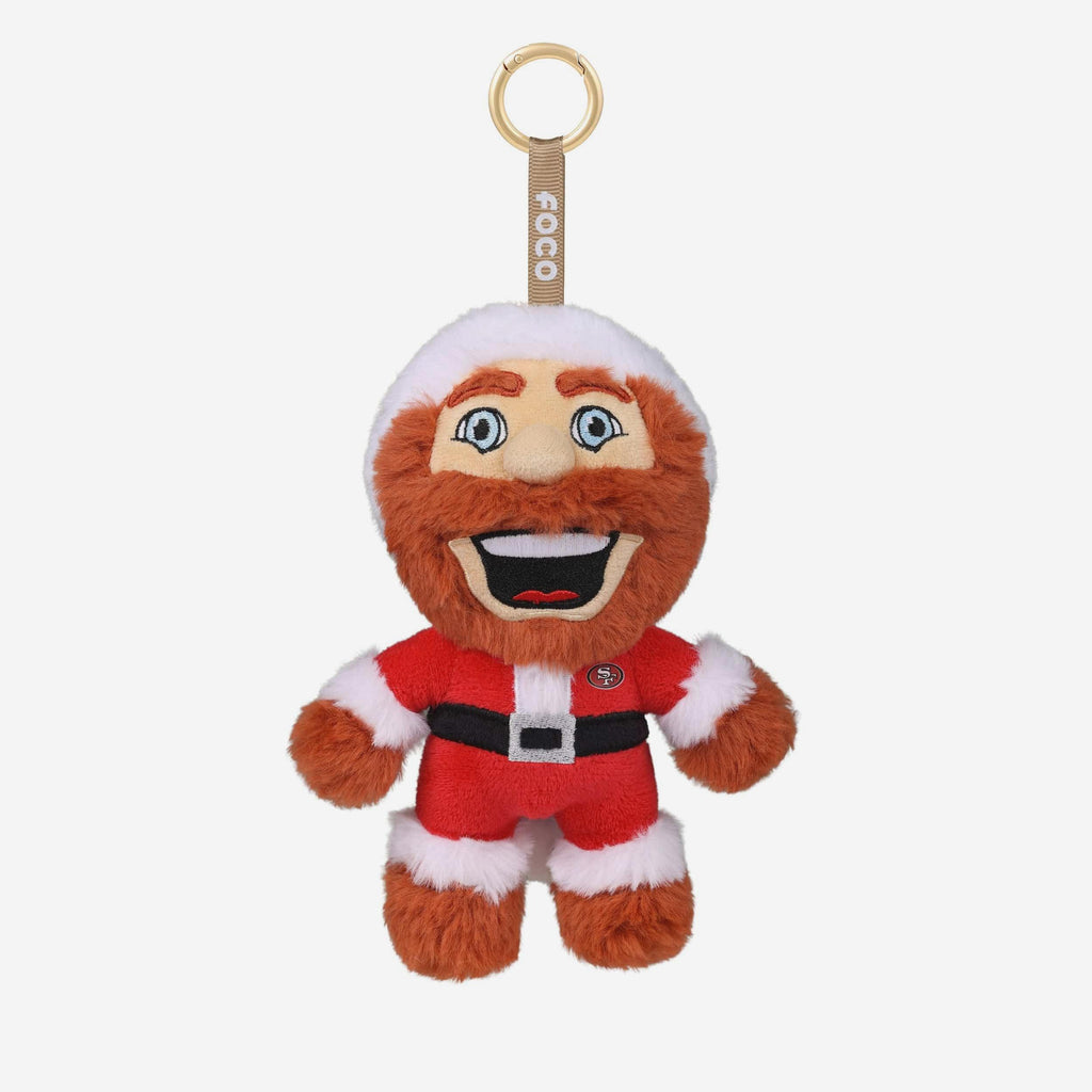 San Francisco 49ers Plush Mascot Santa Bag Charm Keychain FOCO - FOCO.com