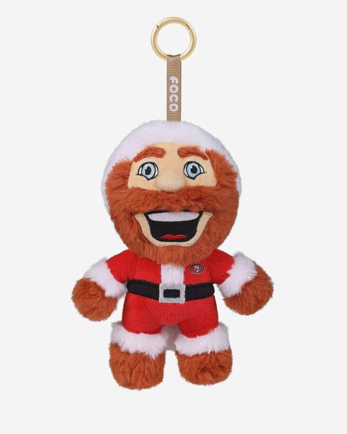 San Francisco 49ers Plush Mascot Santa Bag Charm Keychain FOCO - FOCO.com