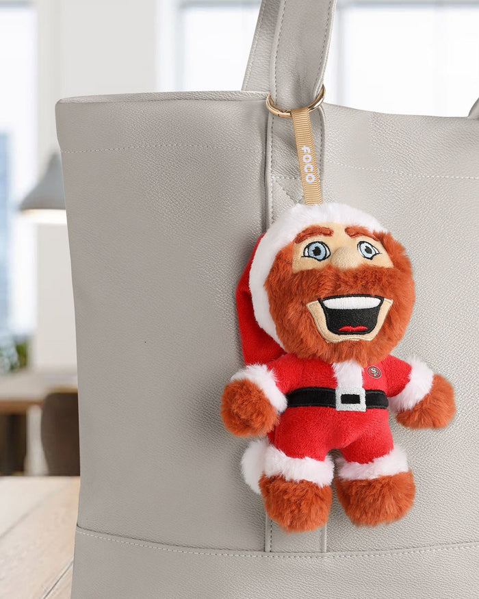 San Francisco 49ers Plush Mascot Santa Bag Charm Keychain FOCO - FOCO.com