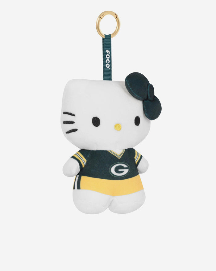Green Bay Packers Plush Hello Kitty® Bag Charm Keychain FOCO - FOCO.com