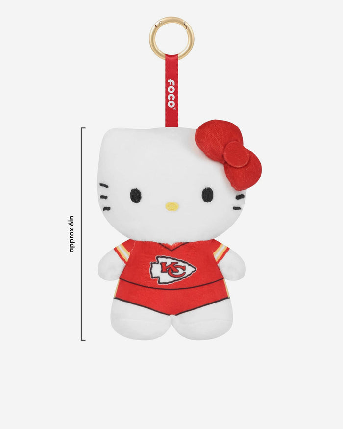 Kansas City Chiefs Plush Hello Kitty® Bag Charm Keychain FOCO - FOCO.com